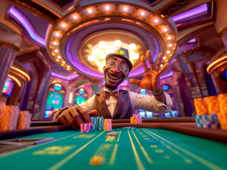 rajabadot Three Card Poker betting interface showing Ante and Play bet placement